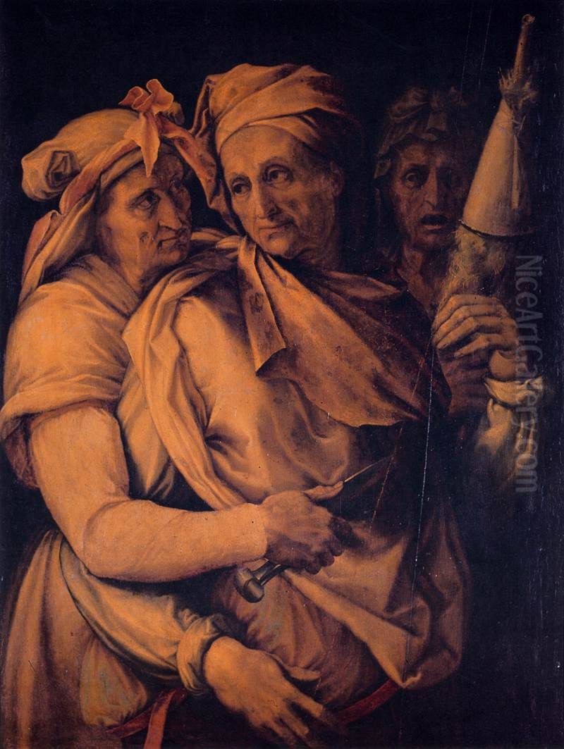 The Three Fates Oil Painting by Francesco Salviati