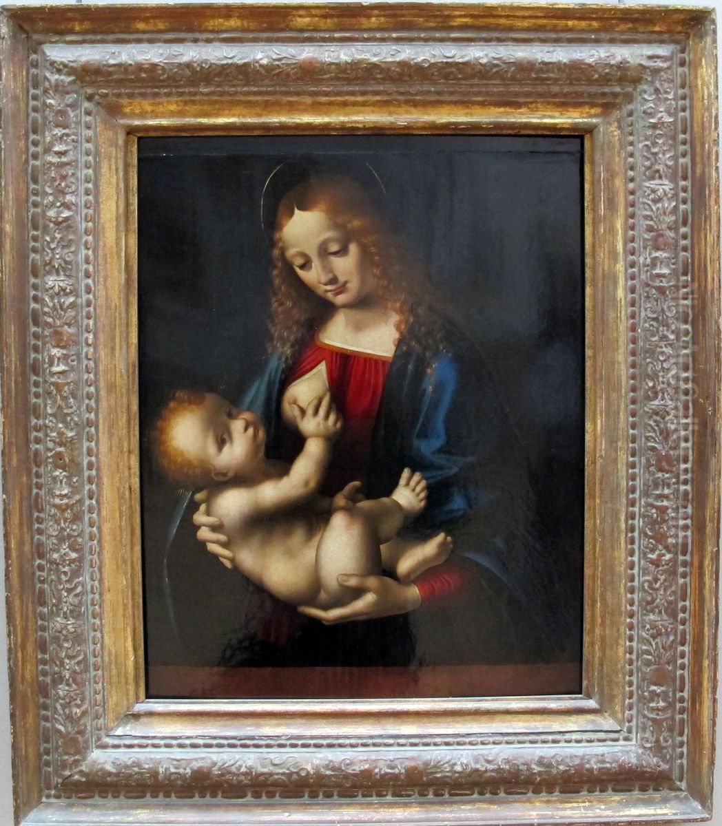 Nursing Madonna Oil Painting by Marco D'Oggiono