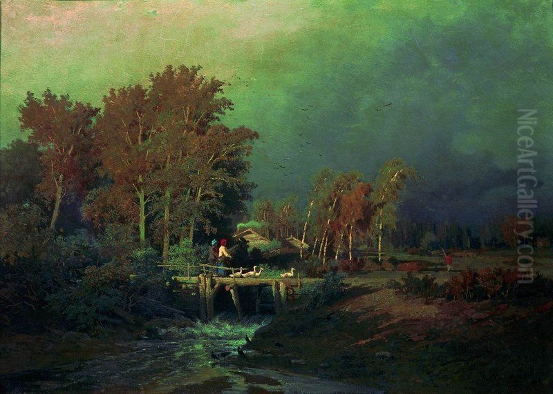 Before the rain Oil Painting by Fyodor Vasilyev