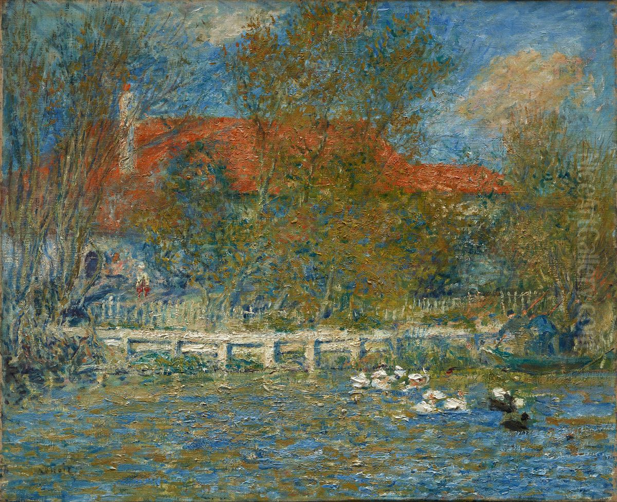 L'etang de canard Oil Painting by Pierre Auguste Renoir