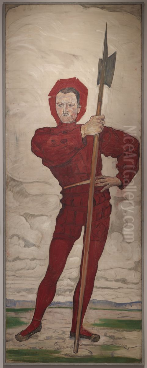 The Halberdier Oil Painting by Ferdinand Hodler