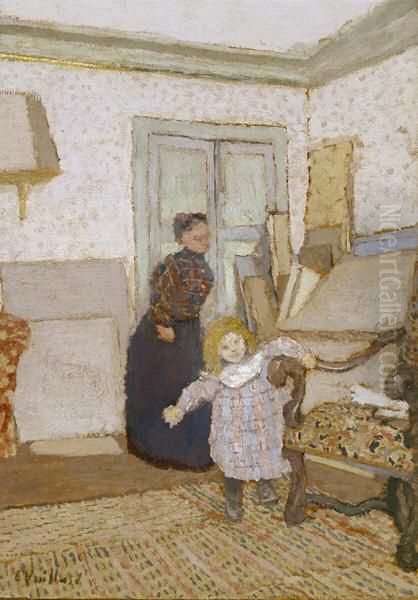 First Steps Oil Painting by Jean-Edouard Vuillard