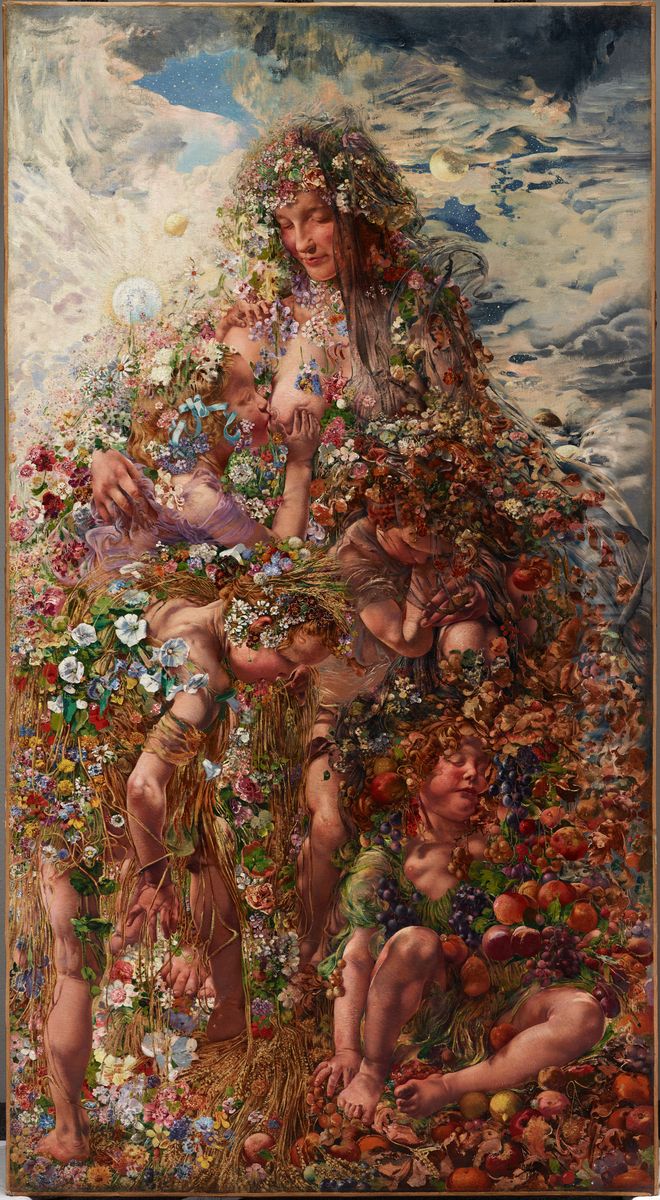 Nature or Abundance Oil Painting by Leon Frederic