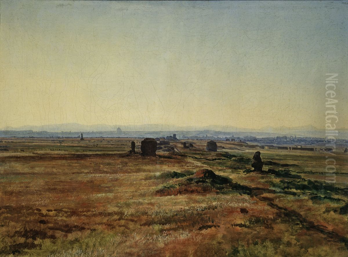 <<Appieva doroga (Via Appia) pri zakate solnca>> Oil Painting by Alexander Ivanov