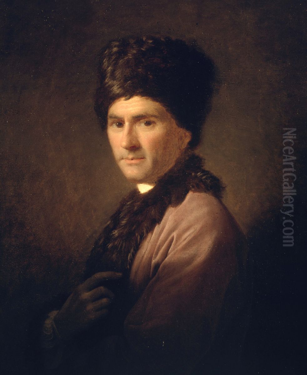 Jean-Jacques Rousseau (1712 - 1778) Oil Painting by Allan Ramsay