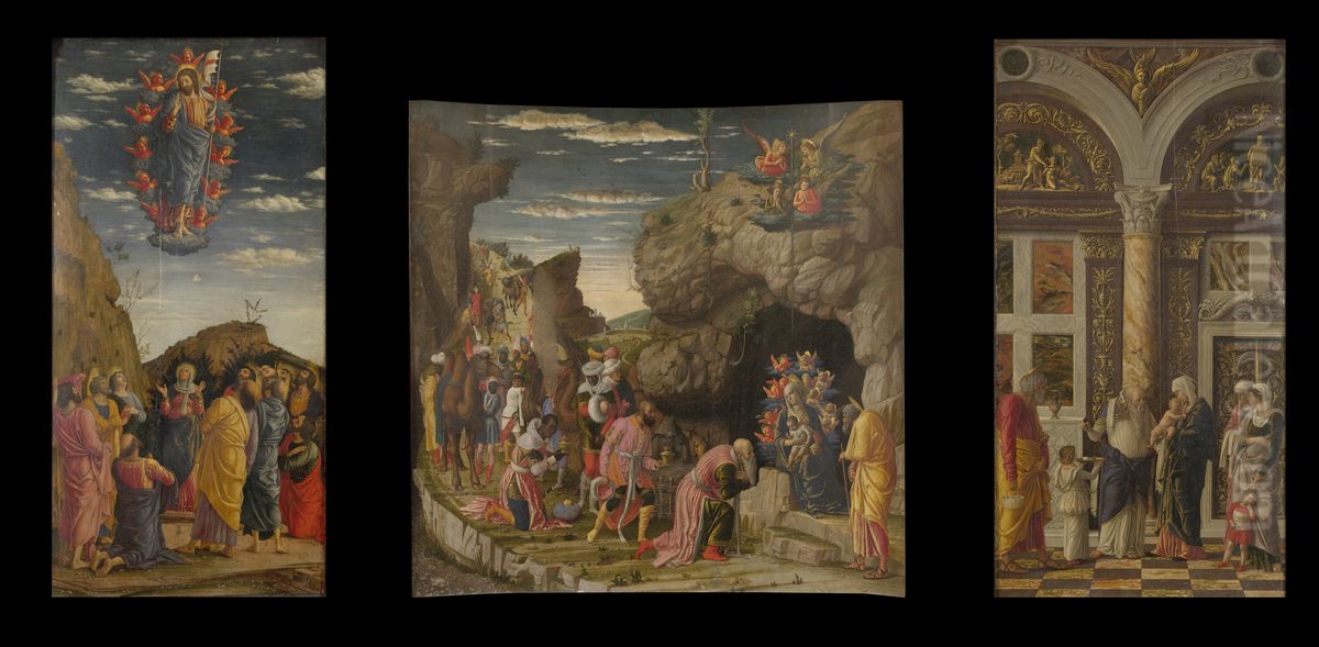 Trittico Oil Painting by Andrea Mantegna
