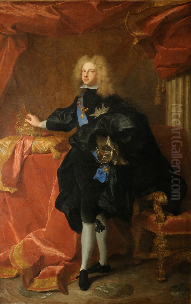 Portrait of Philip V, King of Spain Oil Painting by Hyacinthe Rigaud
