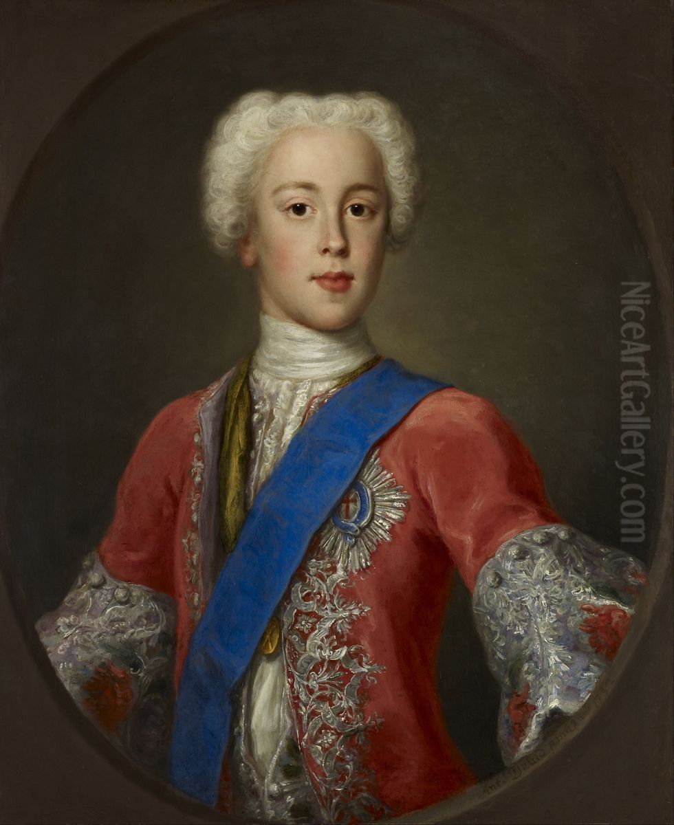 Prince Charles Edward Stuart, 1720 - 1788. Eldest son of Prince James Francis Edward Stuart Oil Painting by Antonio David