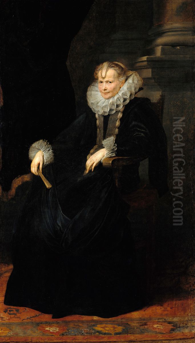 Portrait of a Genovese Lady Oil Painting by Sir Anthony Van Dyck