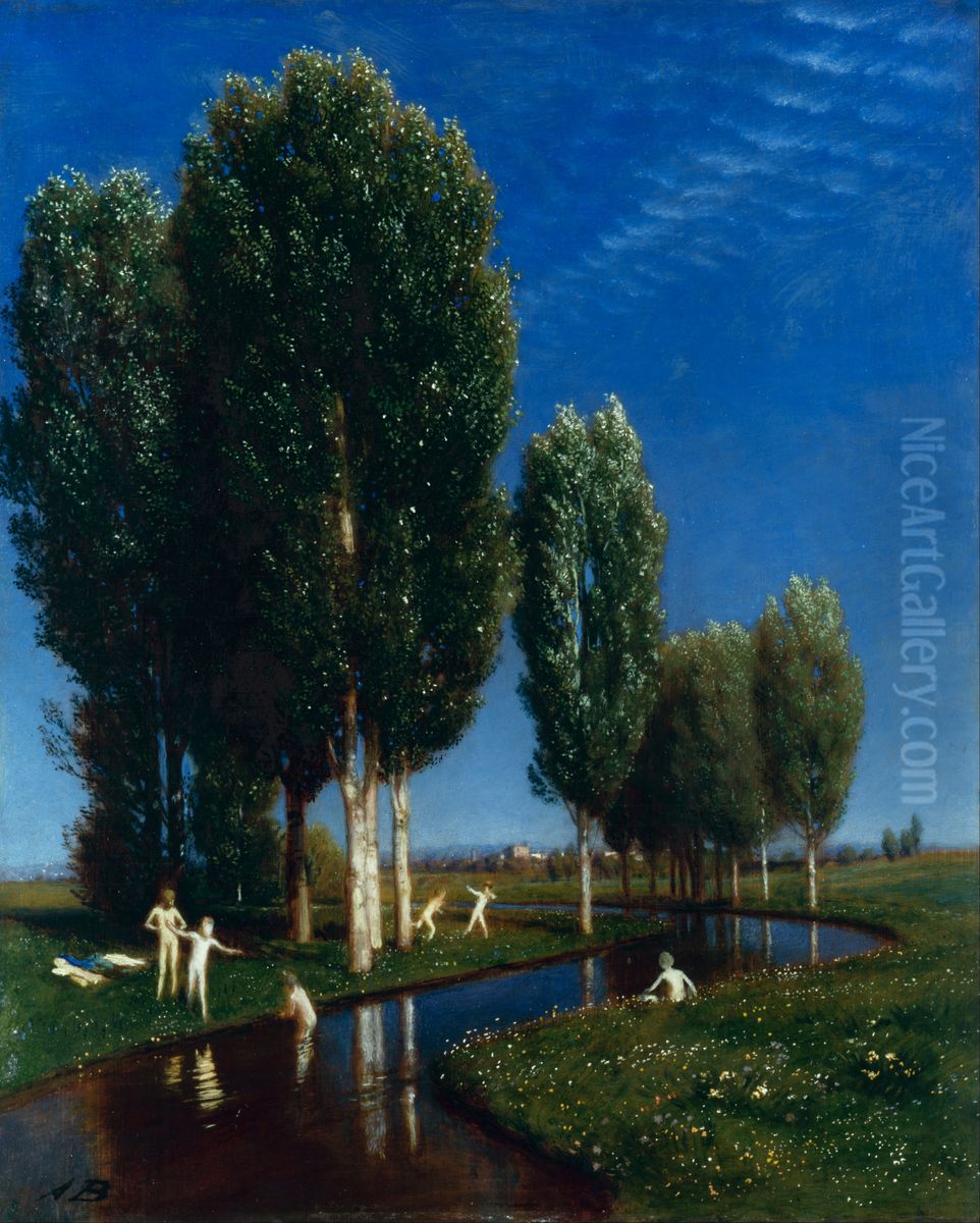 Der Sommertag Oil Painting by Arnold Bocklin