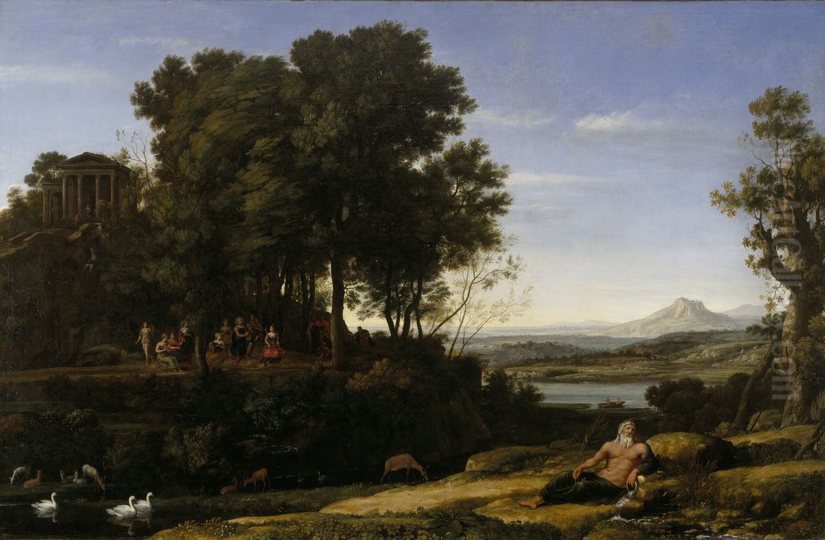 Landscape with Apollo and the Muses Oil Painting by Claude Lorrain (Claude Gellee)