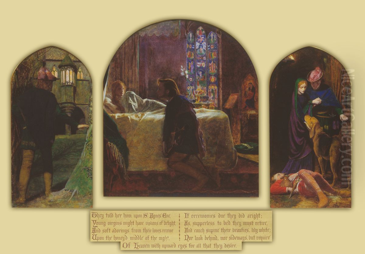 The Eve of St Agnes Oil Painting by Arthur Hughes