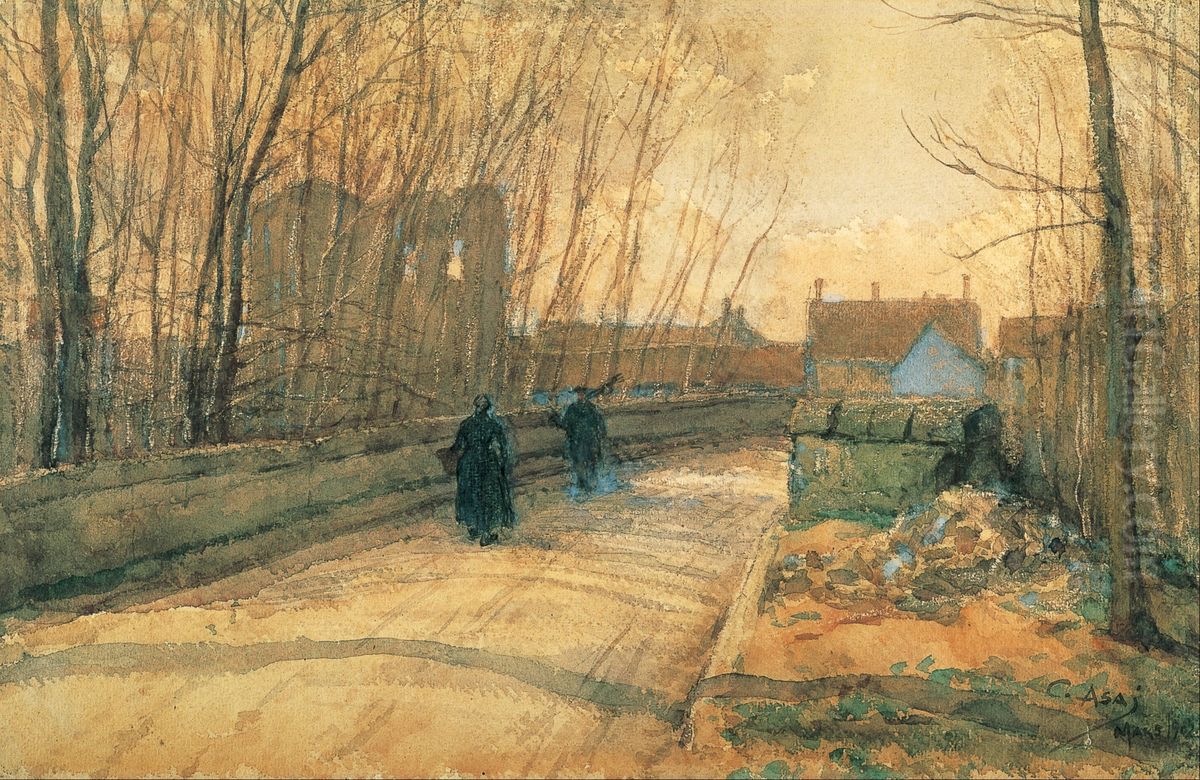 Bridge in Grez-sur-Loing Oil Painting by Asai Chu