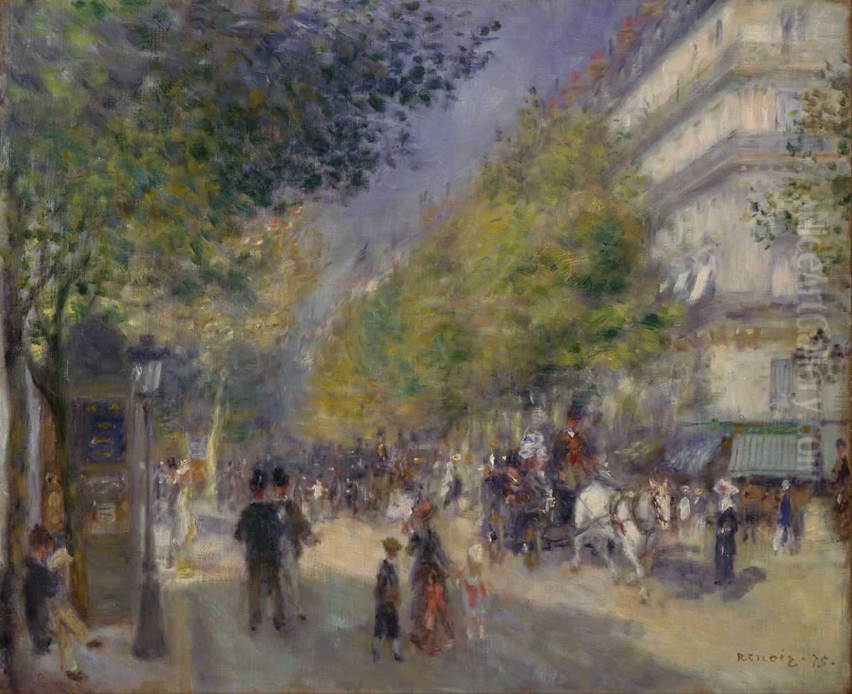 The Grands Boulevards Oil Painting by Pierre Auguste Renoir