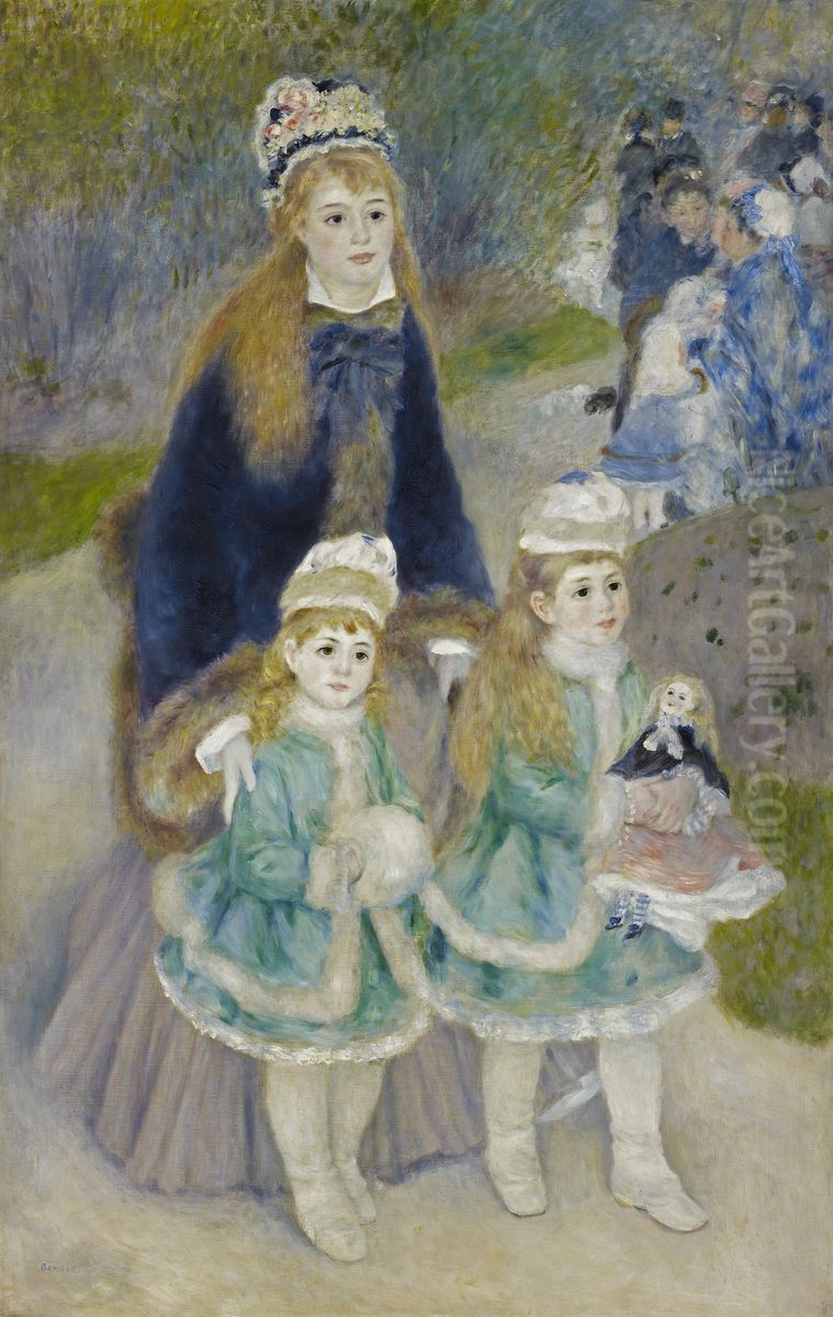 Mother and Children (La Promenade) Oil Painting by Pierre Auguste Renoir