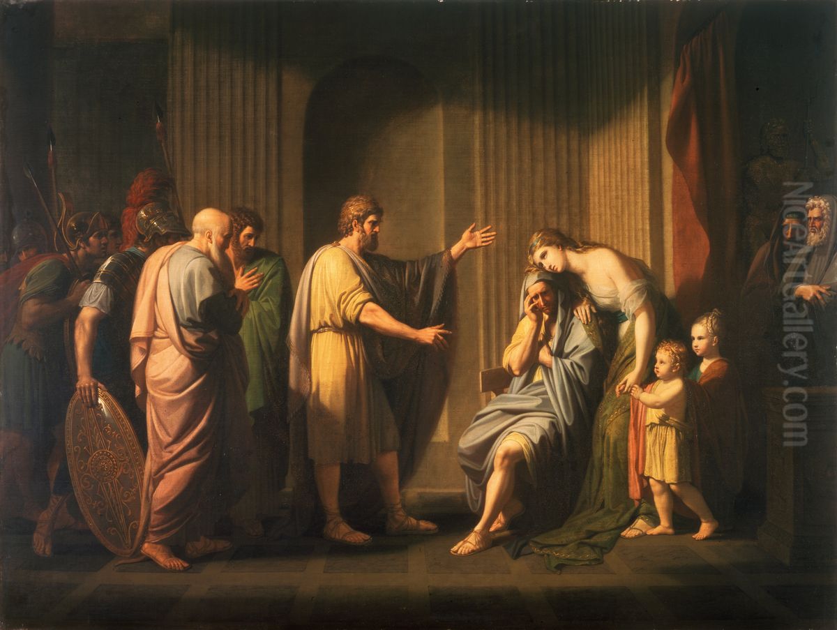 Cleombrotus Ordered into Banishment by Leonidas II, King of Sparta Oil Painting by Benjamin West