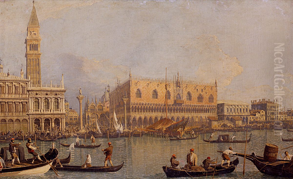 Veduta del Palazzo Ducale di Venezia Oil Painting by Canaletto