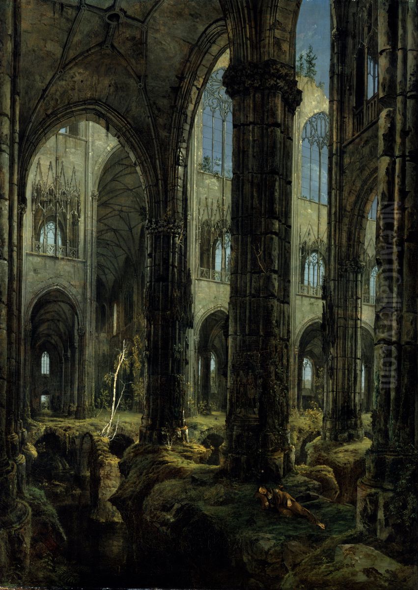 Gotische Kirchenruine Oil Painting by Carl Blechen