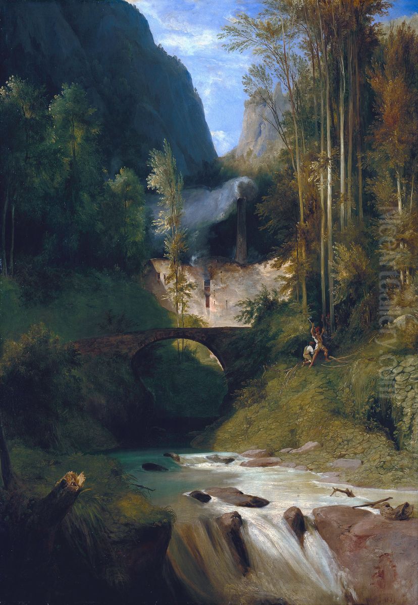Gorge near Amalfi Oil Painting by Carl Blechen