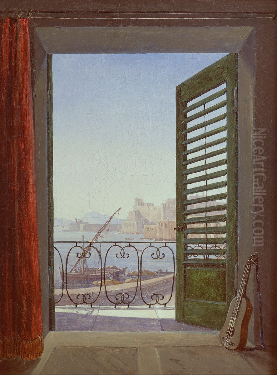 Balkon in Neapel Oil Painting by Carl Gustav Carus
