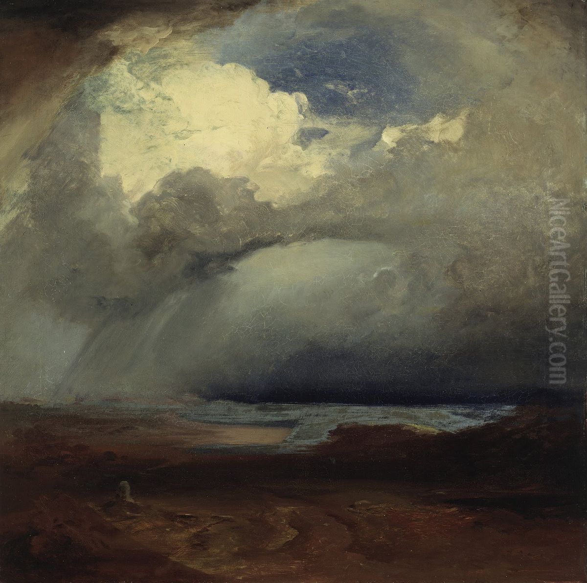 The Battlefield at Marathon Oil Painting by Carl Rottmann