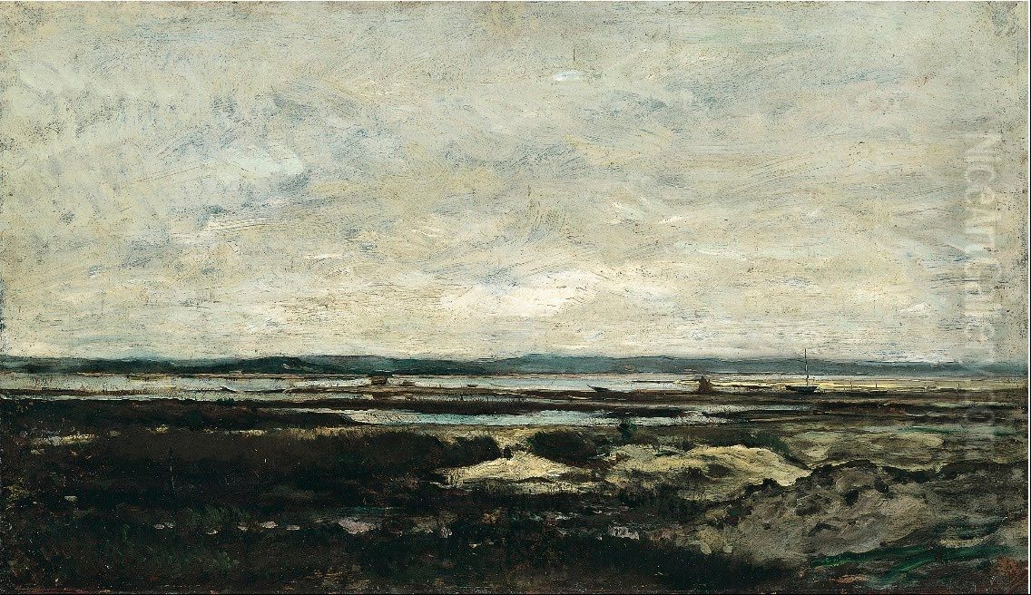 Les Sables-d'Olonne Oil Painting by Charles-Francois Daubigny
