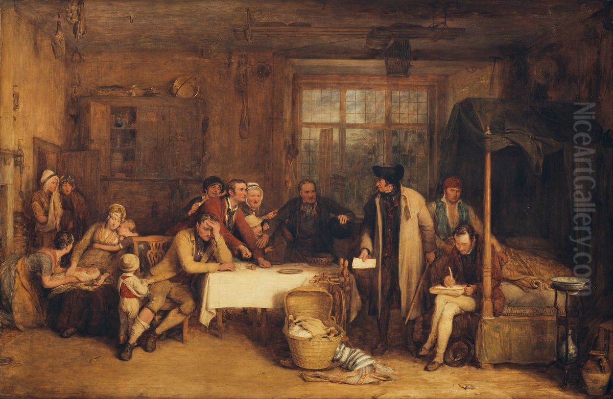 Distraining for Rent Oil Painting by David Wilkie