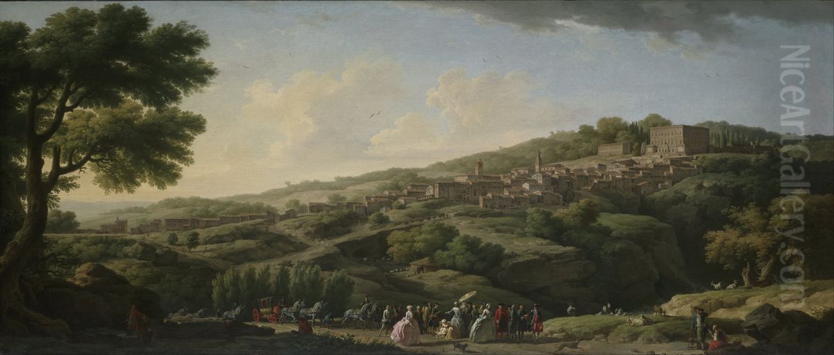 Villa at Caprarola Oil Painting by Joseph Vernet