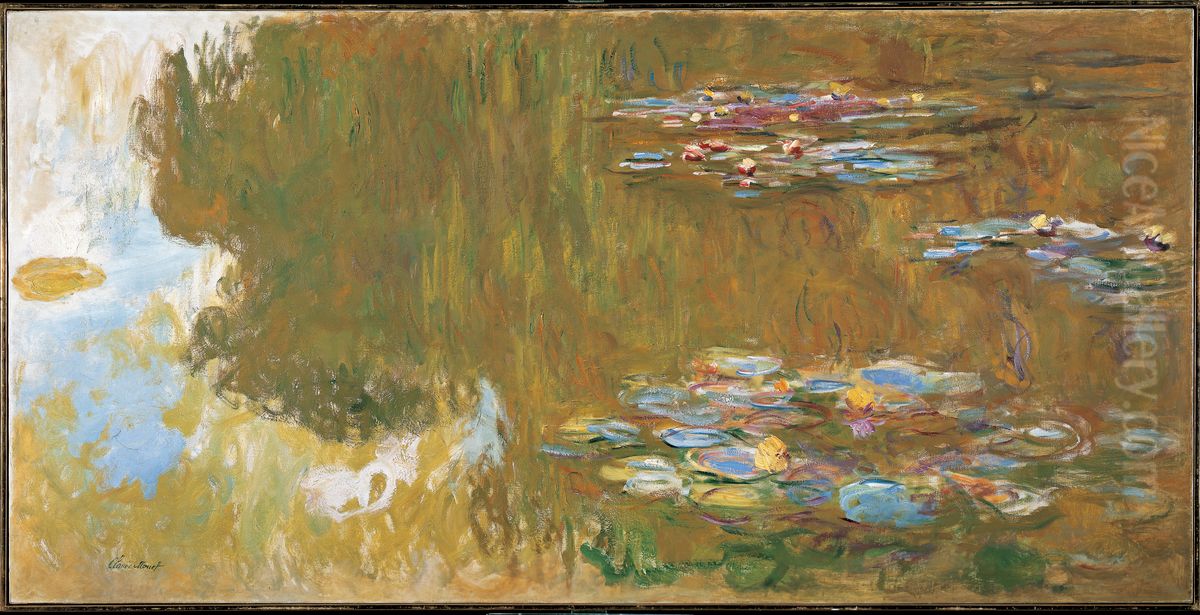The Water Lily Pond, c. 1917-19 Oil Painting by Claude Oscar Monet