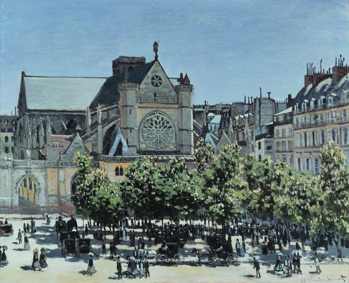 St. Germain l'Auxerrois a Paris Oil Painting by Claude Oscar Monet
