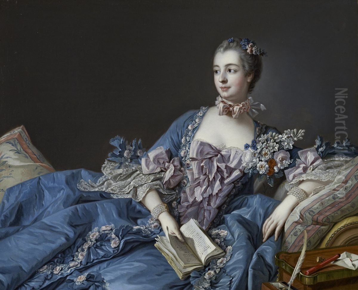 Madam de Pompadur(Zanna-Antuanetta Puasson; 1721-1764) Oil Painting by Francois Boucher