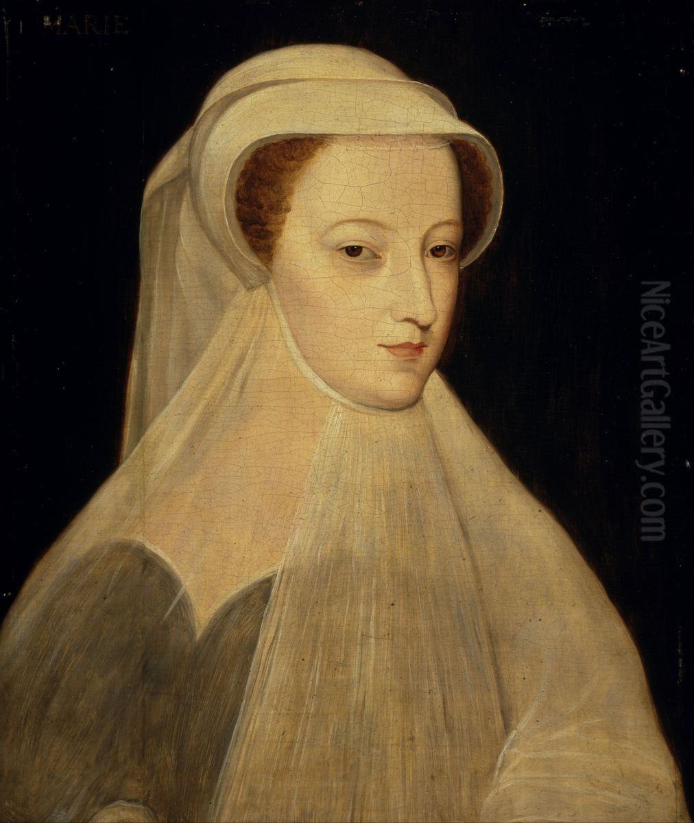 Mary, Queen of Scots, 1542 - 1587. Reigned 1542 - 1567 (In white mourning) Oil Painting by Francois Clouet