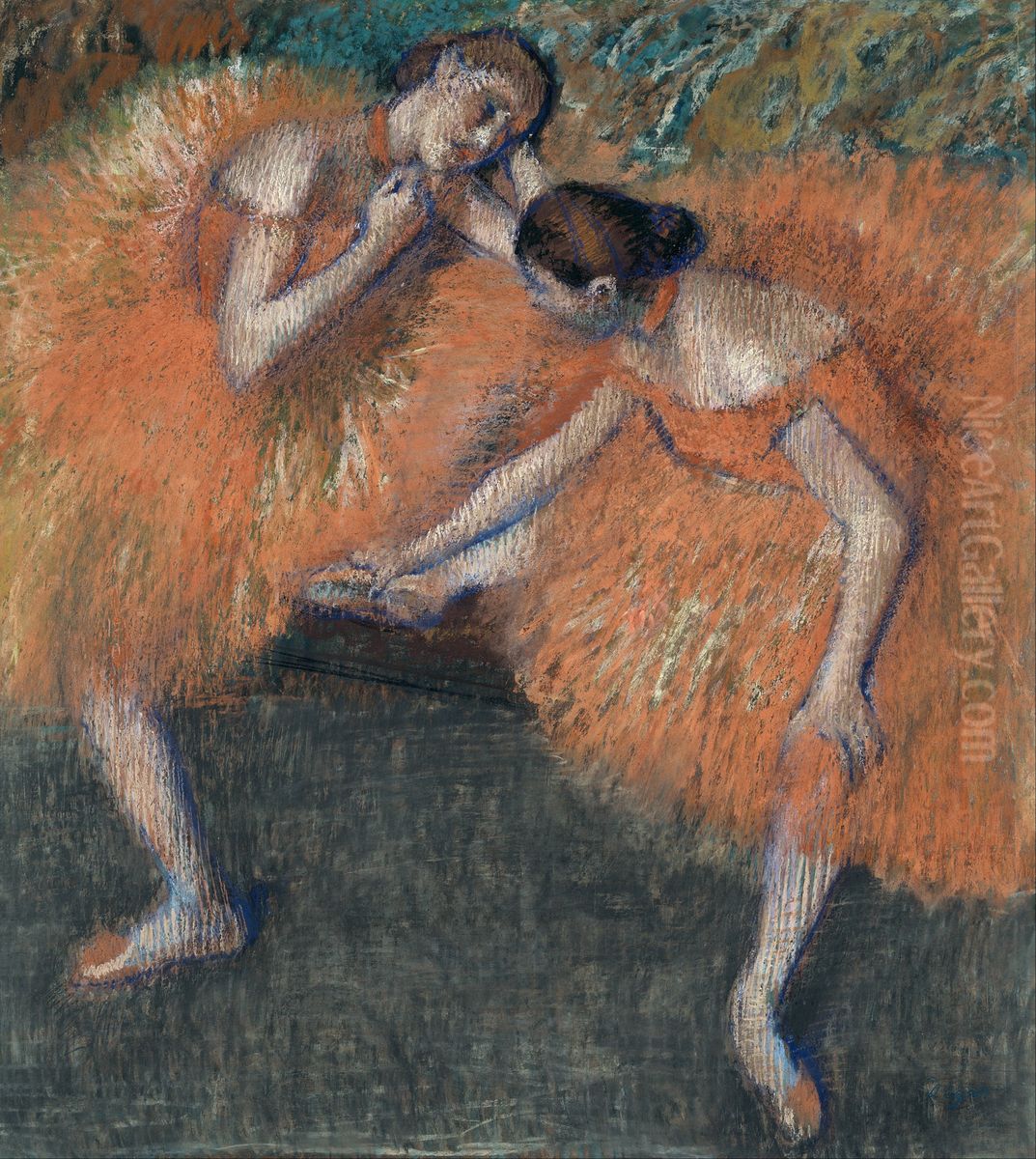 Two Dancers Oil Painting by Edgar Degas