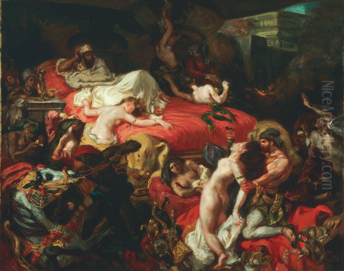 Death of Sardanapalus Oil Painting by Eugene Delacroix