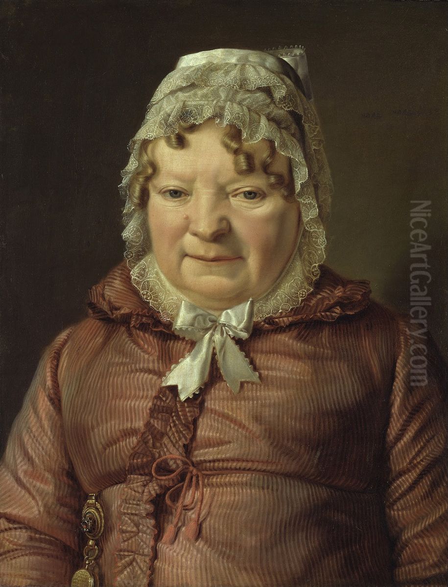 Portrait of the Mother of Captain von Stierle-Holzmeister Oil Painting by Ferdinand Georg Waldmuller