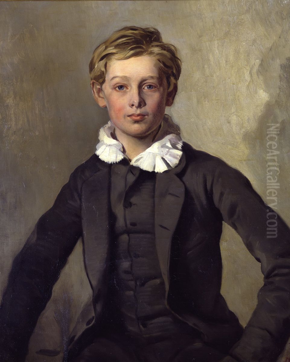 Bildnis des Grafen Haubold von Einsiedel Oil Painting by Ferdinand von Rayski