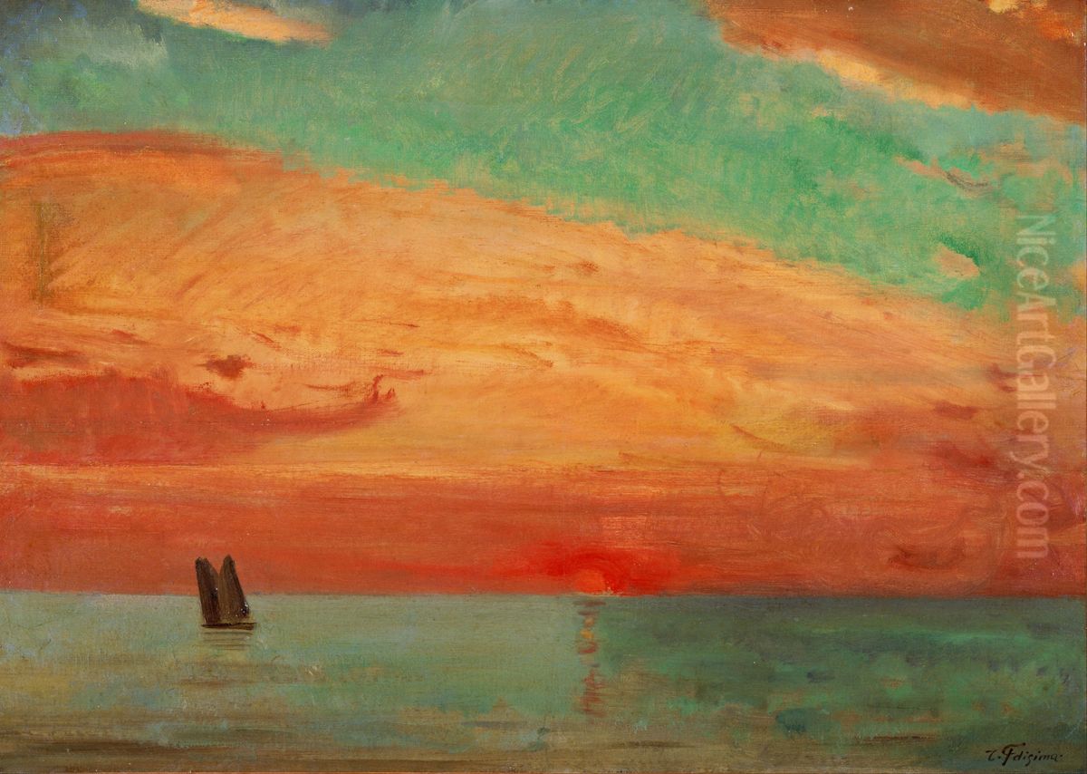 Sunrise over the Eastern Sea Oil Painting by unknown