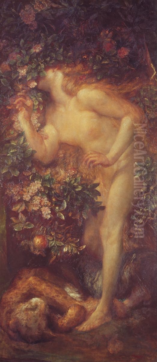 Eve Tempted Oil Painting by George Frederic Watts