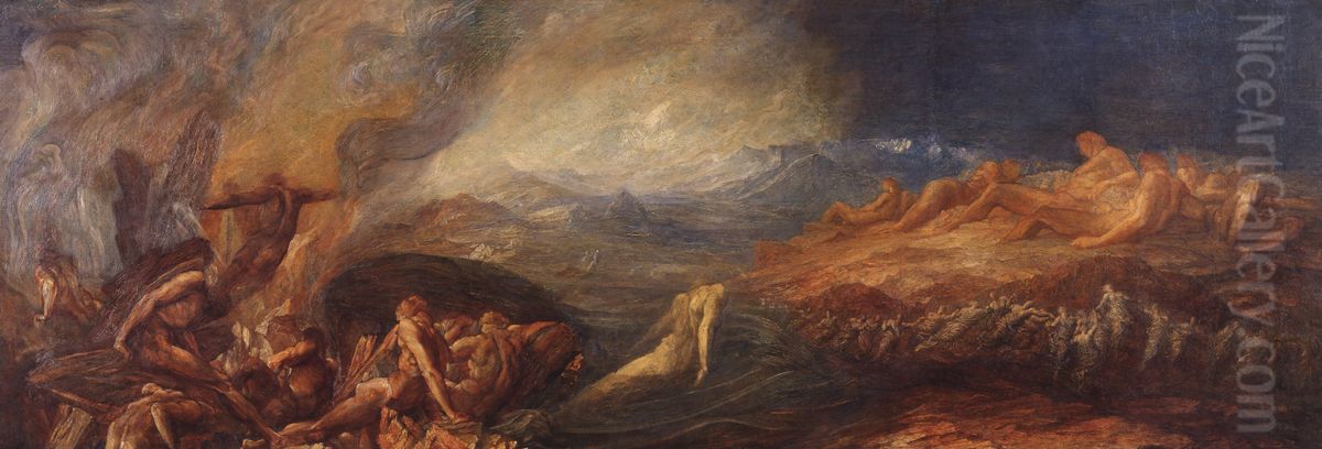 Chaos Oil Painting by George Frederic Watts