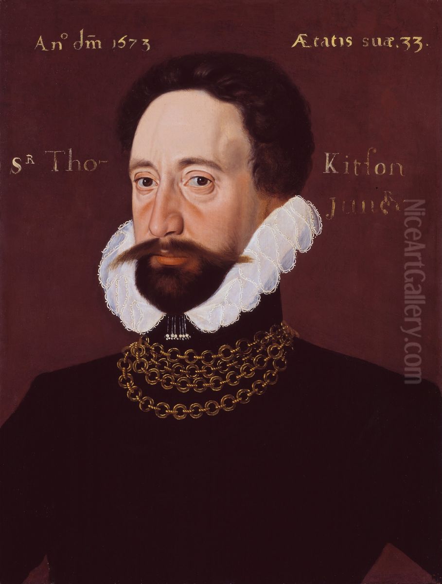 Sir Thomas Kytson Oil Painting by George Gower