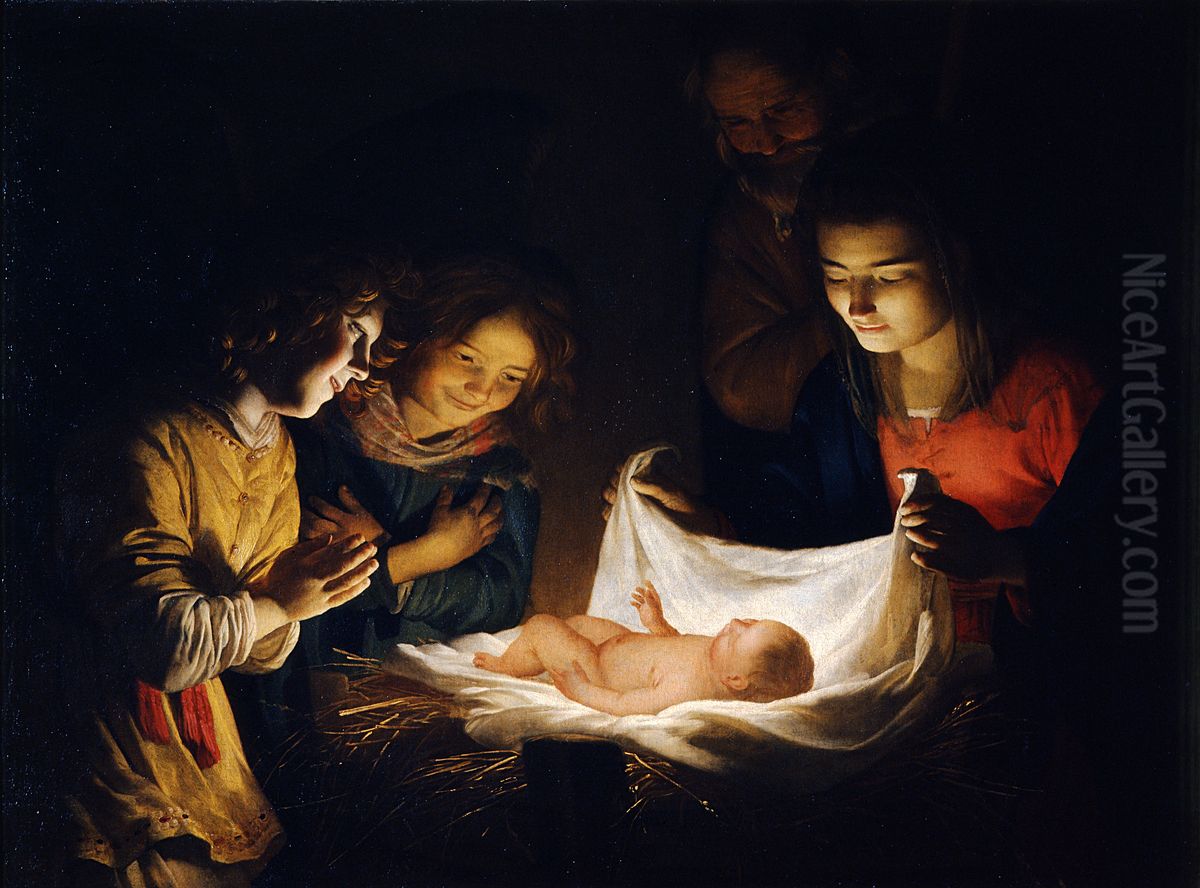 Adorazione del Bambino Oil Painting by Gerard van Honthorst