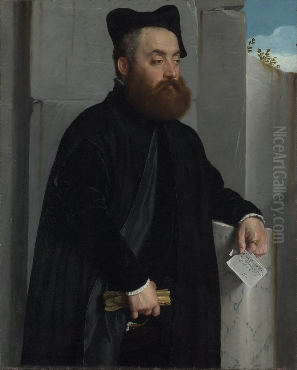 Canon Ludovico di Terzi Oil Painting by Giovanni Battista Moroni