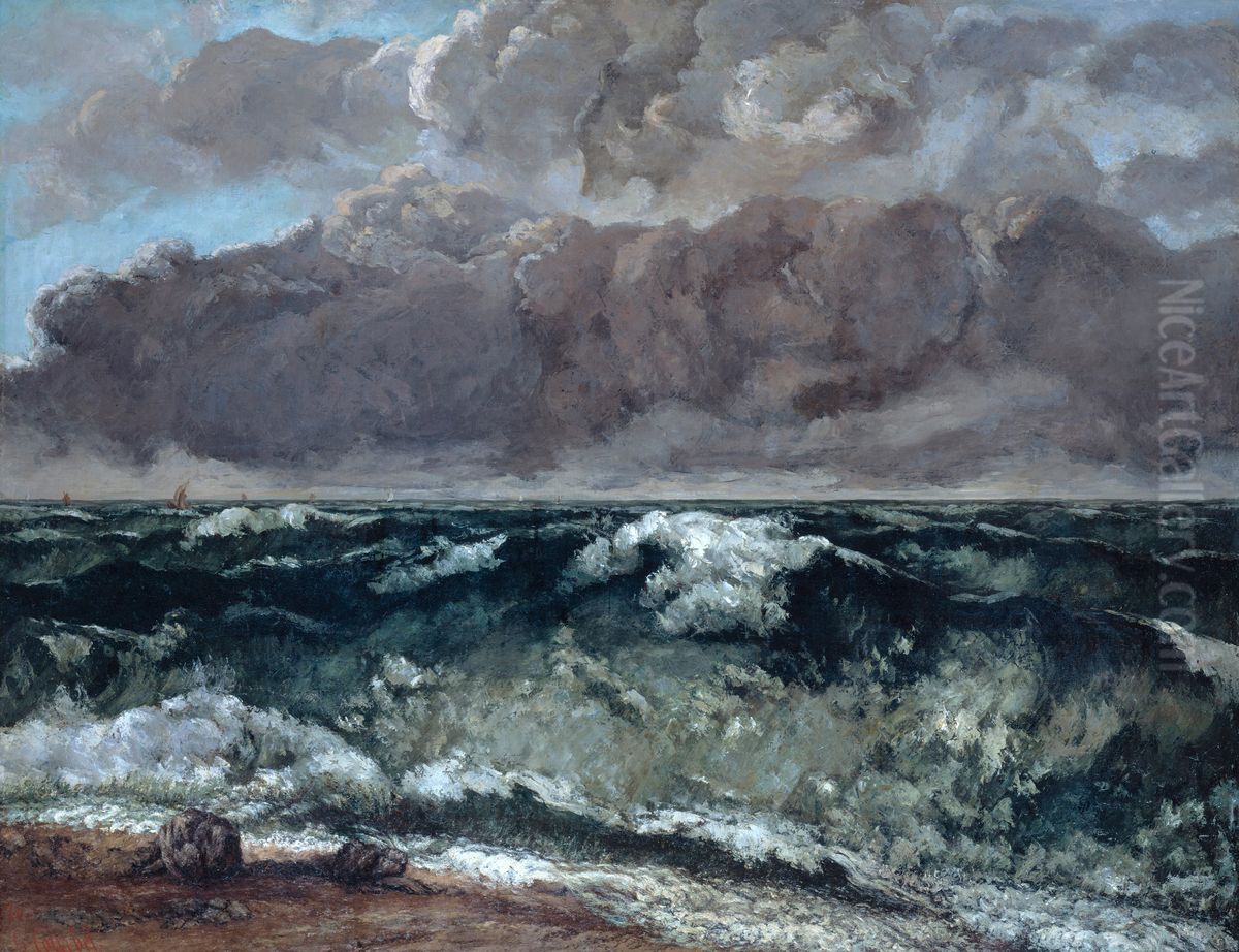 The Wave Oil Painting by Gustave Courbet