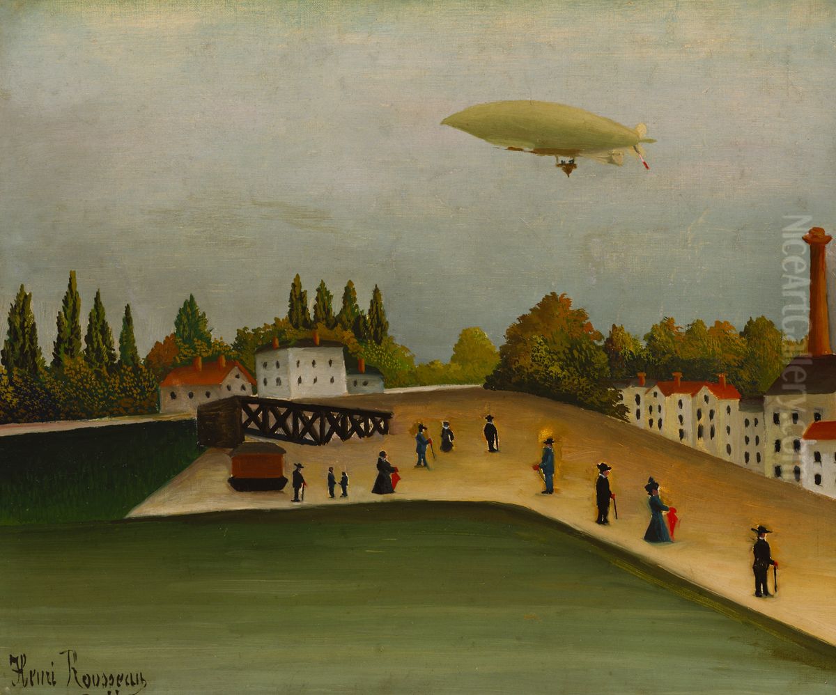 Quai d'Ivry Oil Painting by Henri Julien Rousseau