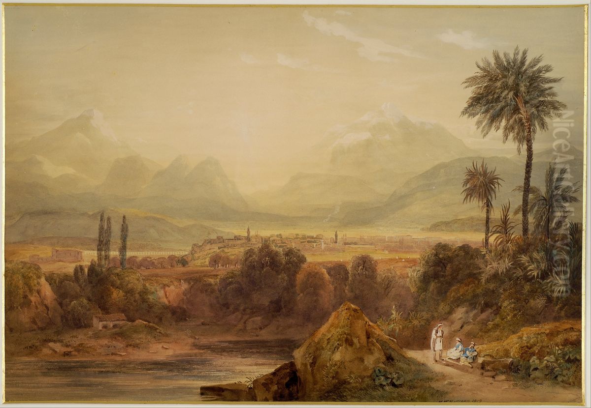 View of Thebes Oil Painting by Hugh William Williams