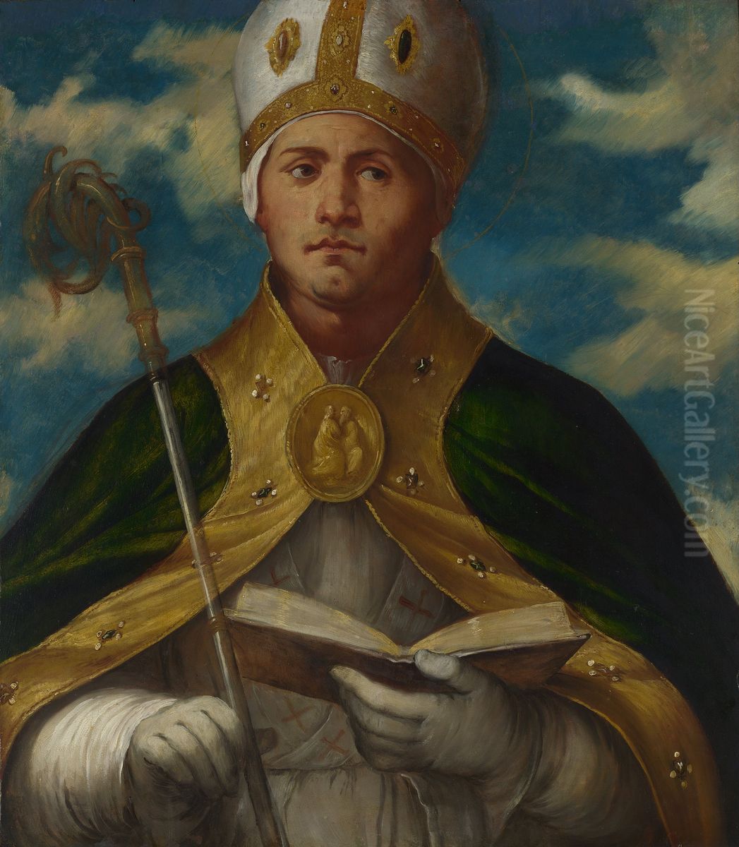 Saint Gaudioso Oil Painting by Gerolamo Romanino