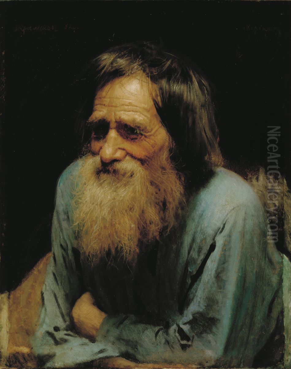 Mina Moiseyev Oil Painting by Ivan Kramskoi