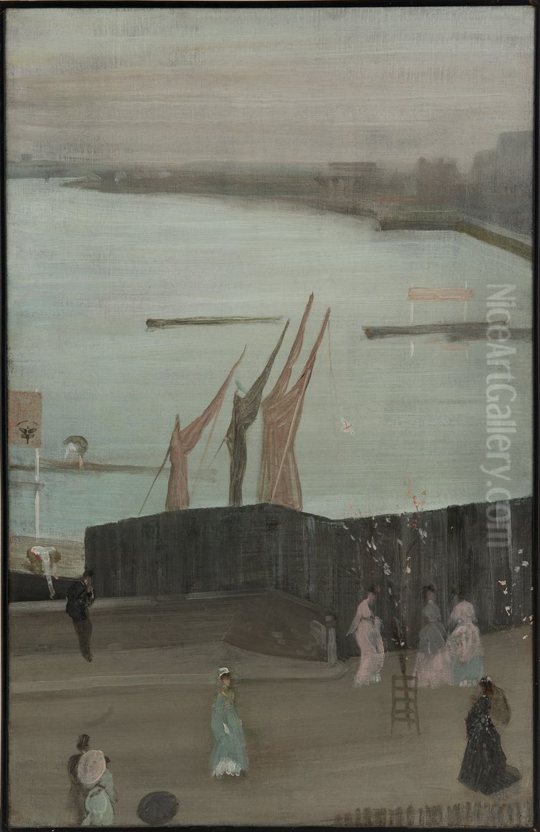 Chelsea Oil Painting by James McNeill Whistler