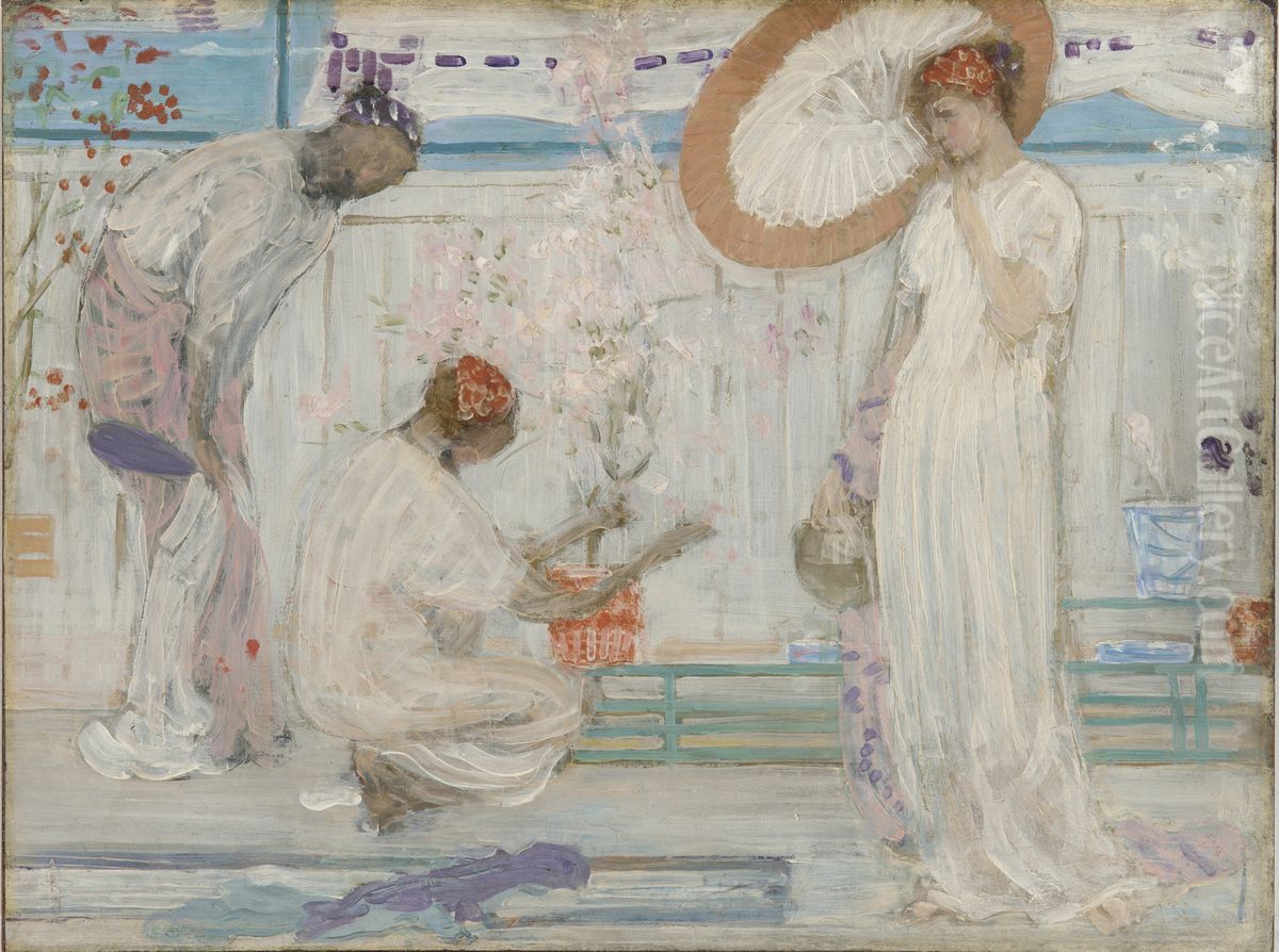 Three Girls Oil Painting by James McNeill Whistler