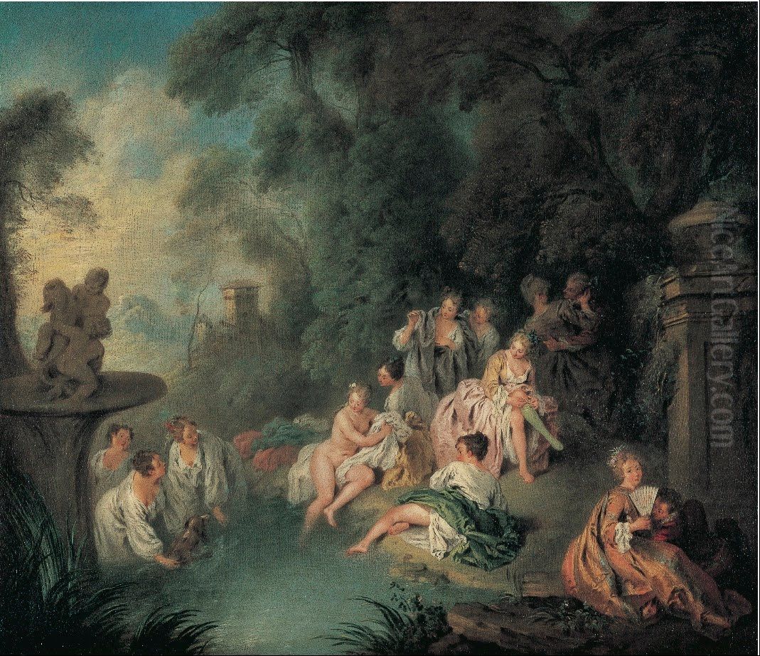 Bathers Oil Painting by Jean-Baptiste Pater